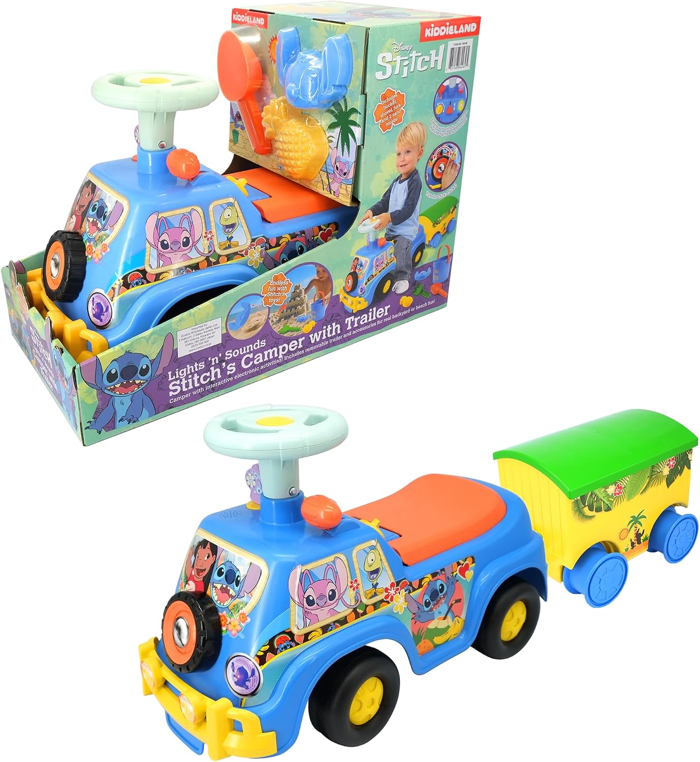 Kiddieland Lights N' Sounds Camper & Trailer - Stitch Ride-On — view 9