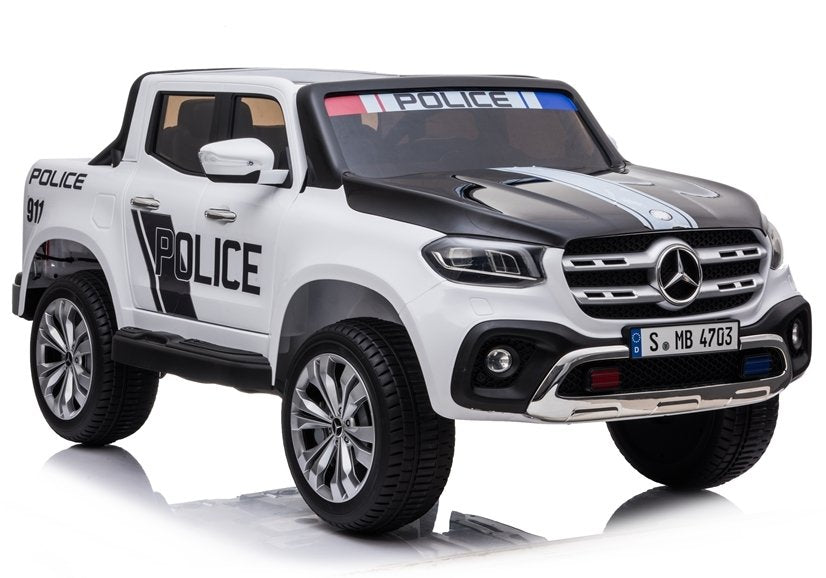 Megastar Licensed Ride On Mercedes Benz Police Car White 606J - Colorland Toys