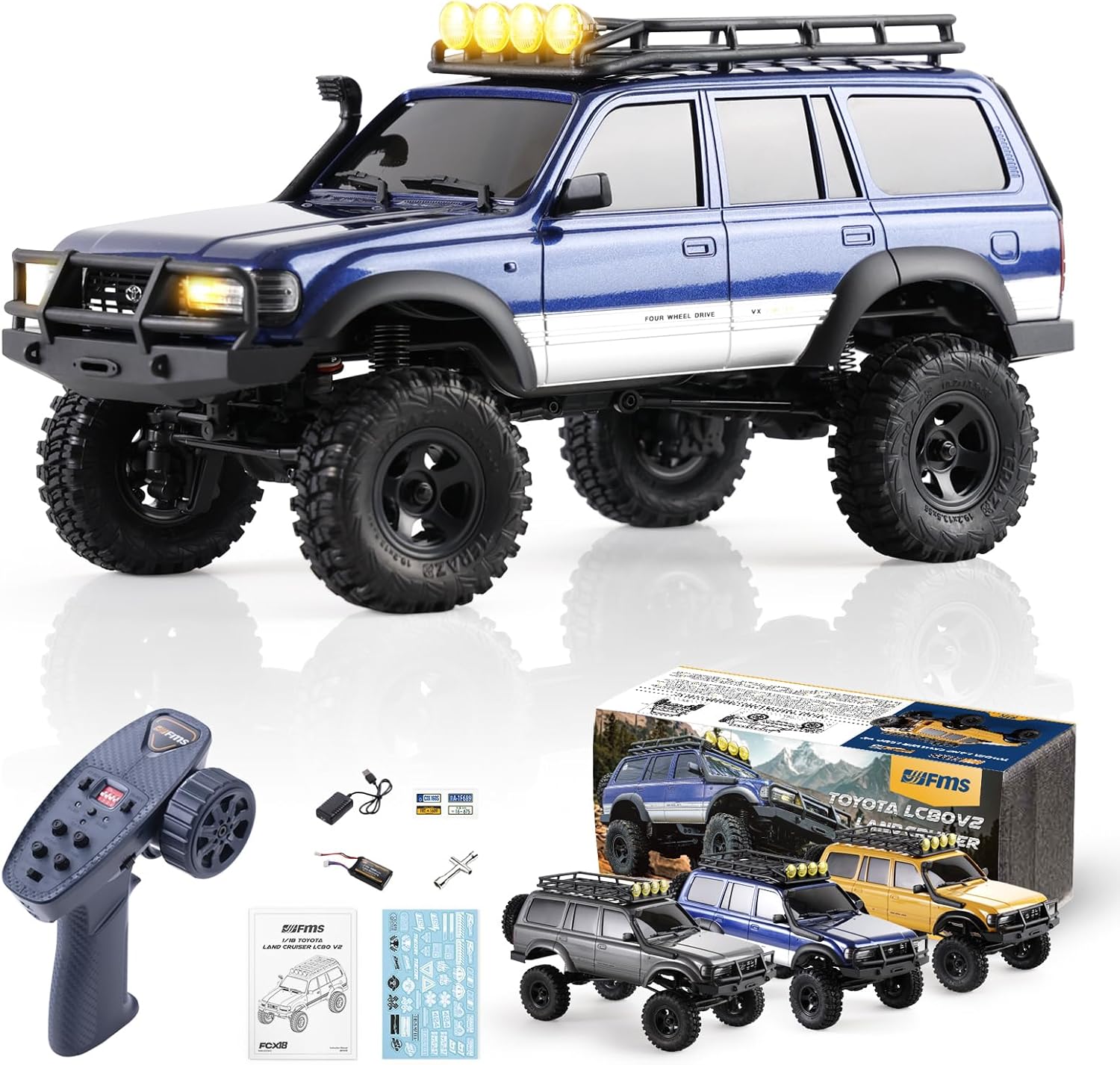 JXC LC80 Land Cruiser Road Crawler RC Car 1:12 4WD JXC5826  — view 9