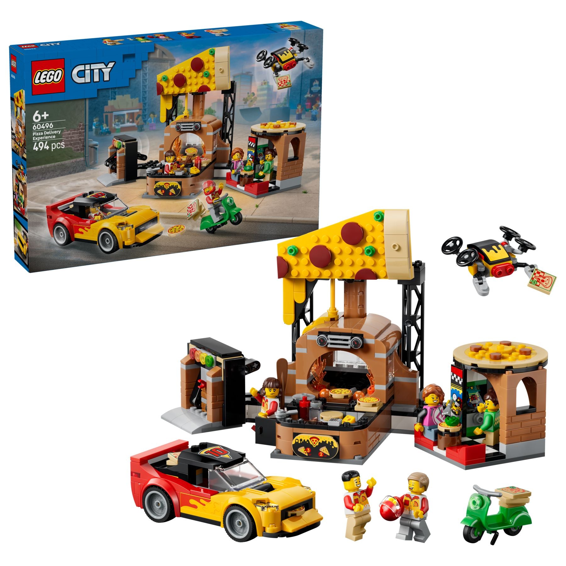 LEGO City 60496 Pizza Delivery Adventure Building Set — view 9