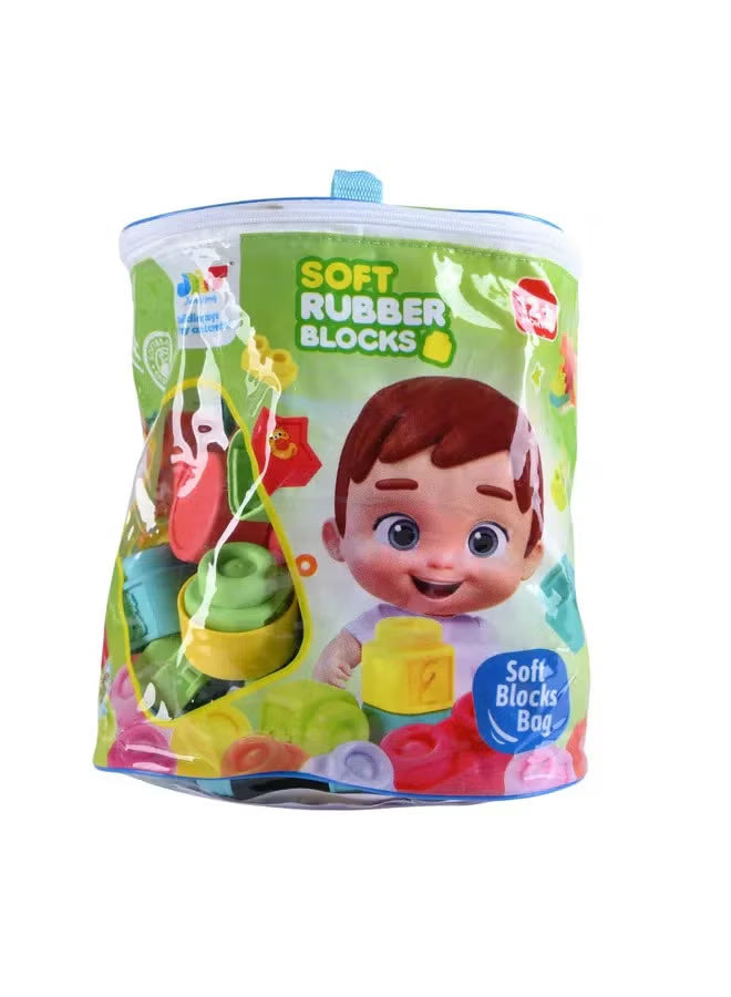 JDLT Soft Rubber Bulding Blocks 56-Pcs 6125 - Colorland Toys