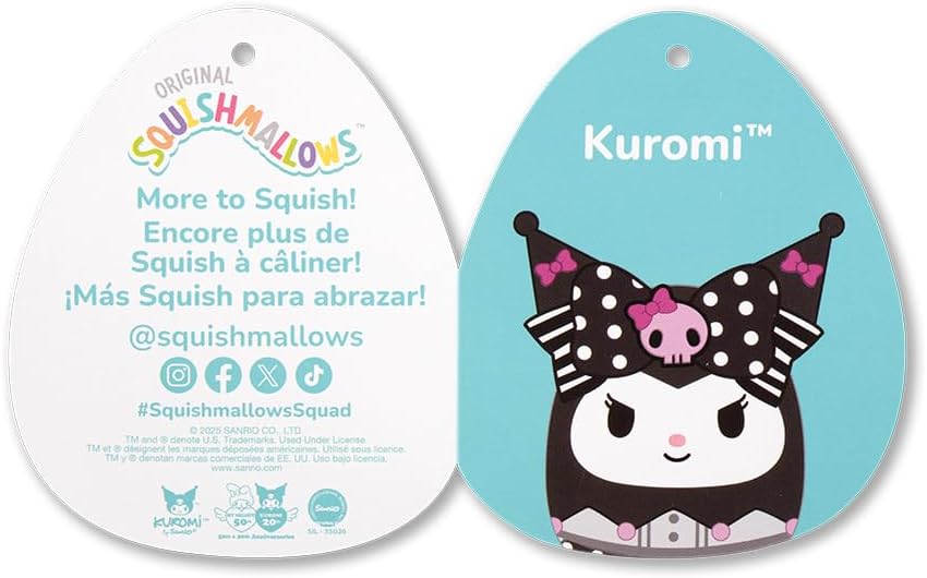 10" Squishmallows Hello Kitty Friends Plush - Kuromi or My Melody — image 7