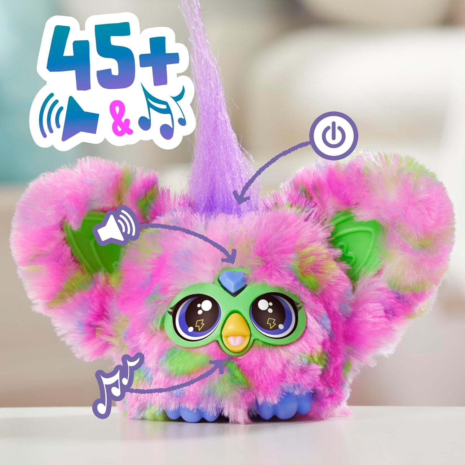 Furby Furblets Too-Koo Mini Friend Electronic Plush Toy, Multicolor — view 10