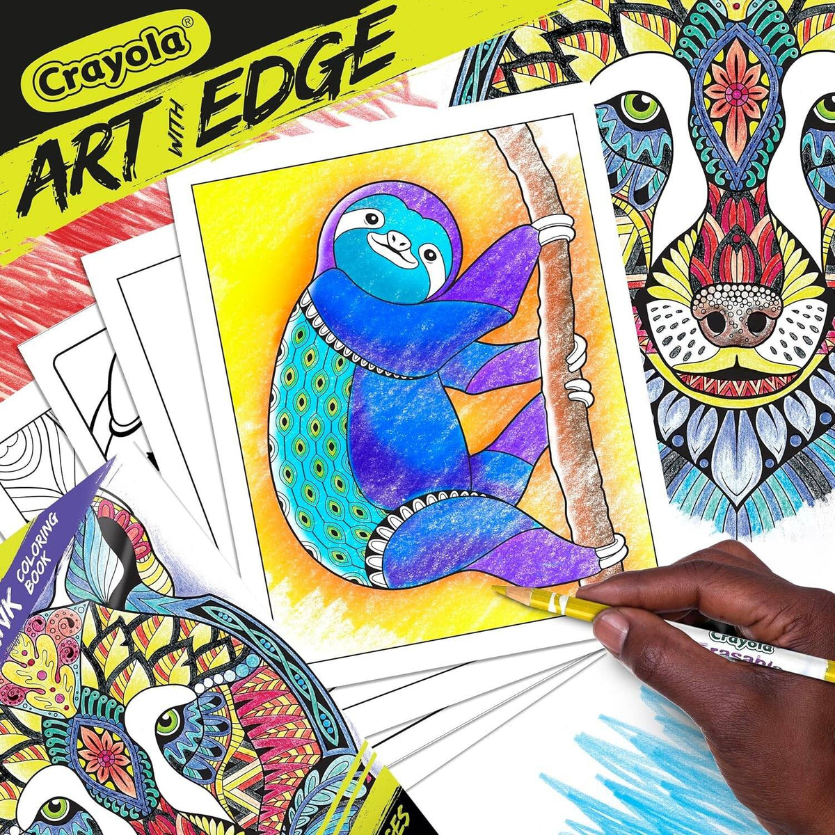 Crayola Art With Edge Animal Ink Doodle Activity Book CY04-0593