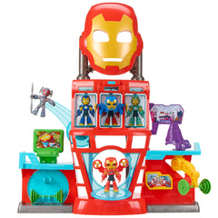 Marvel Iron Man & His Awesome Friends Iron Quarters 3-Inch Playset G1259 - Colorland Toys