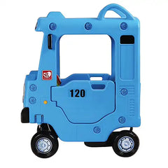 Yaya Ride On Push Car Roof School Bus Blue Z-01 - Colorland Toys