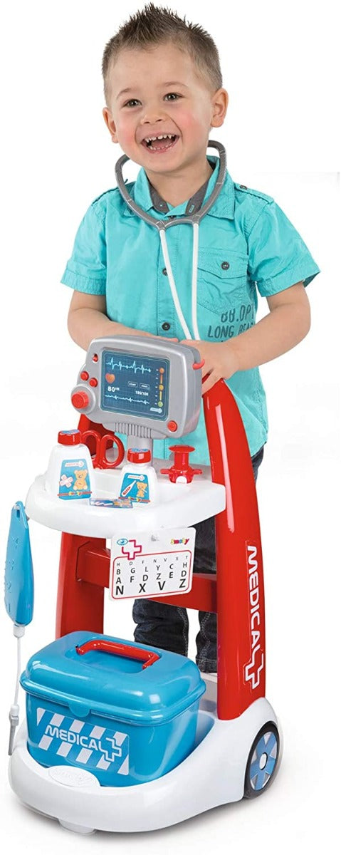 SMOBY Childrens Medical Rescue Trolley Playset 340202 - Colorland Toys