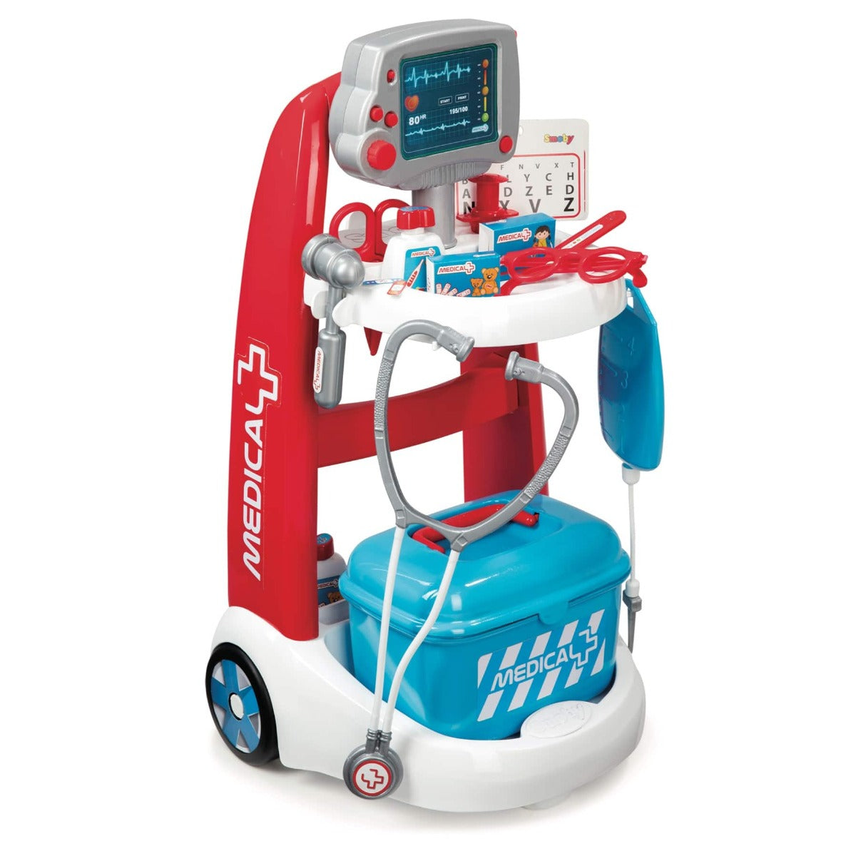 SMOBY Childrens Medical Rescue Trolley Playset 340202 - Colorland Toys