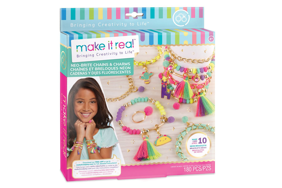 Make It Real Neo-Brite Chains & Charms - Colorland Toys