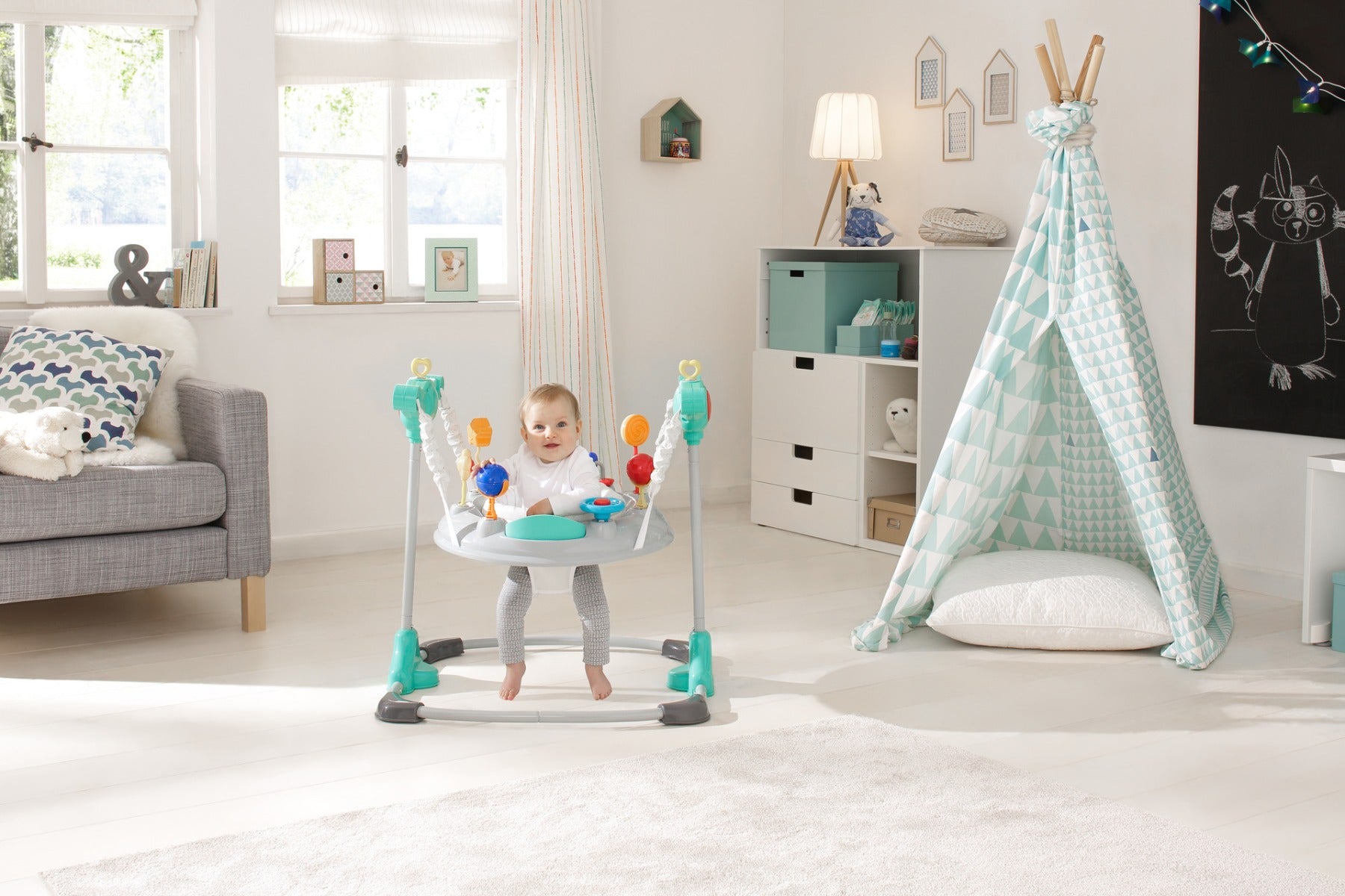 Hauck Jump A Round Hearts Baby Walker 646021 - Colorland Toys