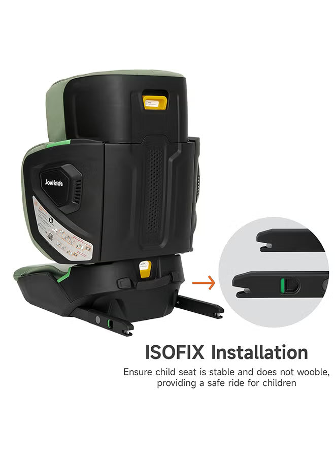 Rober Portable Folding i-Size High back Booster with ISOFIX / Green WD042-B — image 3