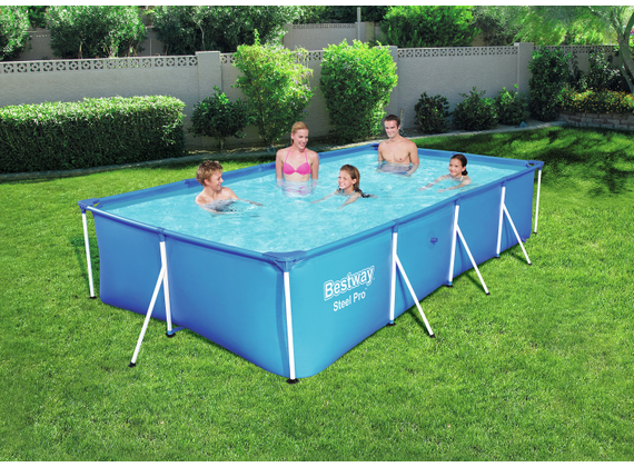 Bestway Steel Pro Power Pro Rectangular Frame Pool 4.00m x 2.11m x 81cm 56405 - Colorland Toys