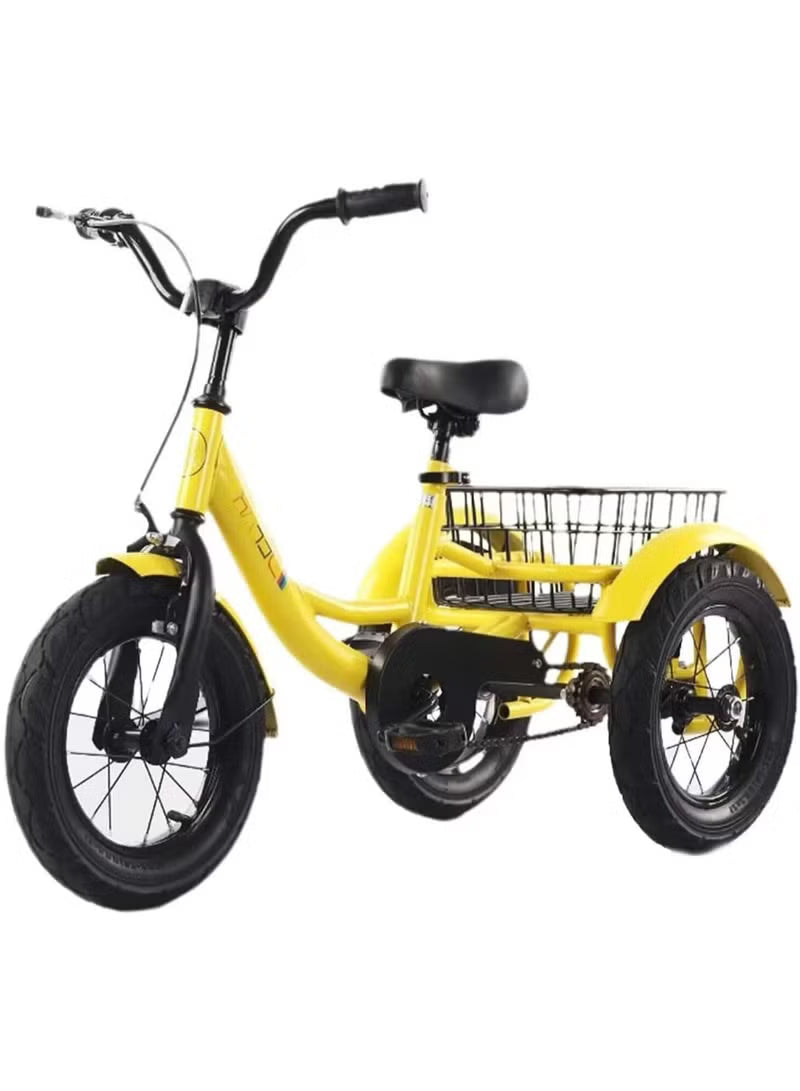 Bosheng Tricycle With Basket 16 Inch Yellow MN012 - Colorland Toys