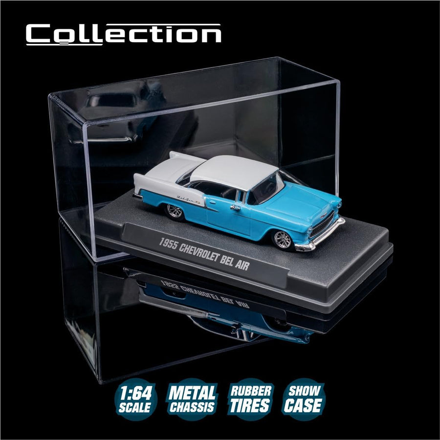 1955 Chevrolet Bel Air Blue and White - Majorette Collection — image 5