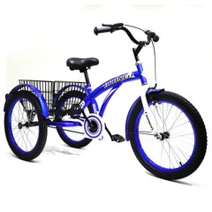 Bronco 20 Inch Three Wheel with Basket Blue - Colorland Toys
