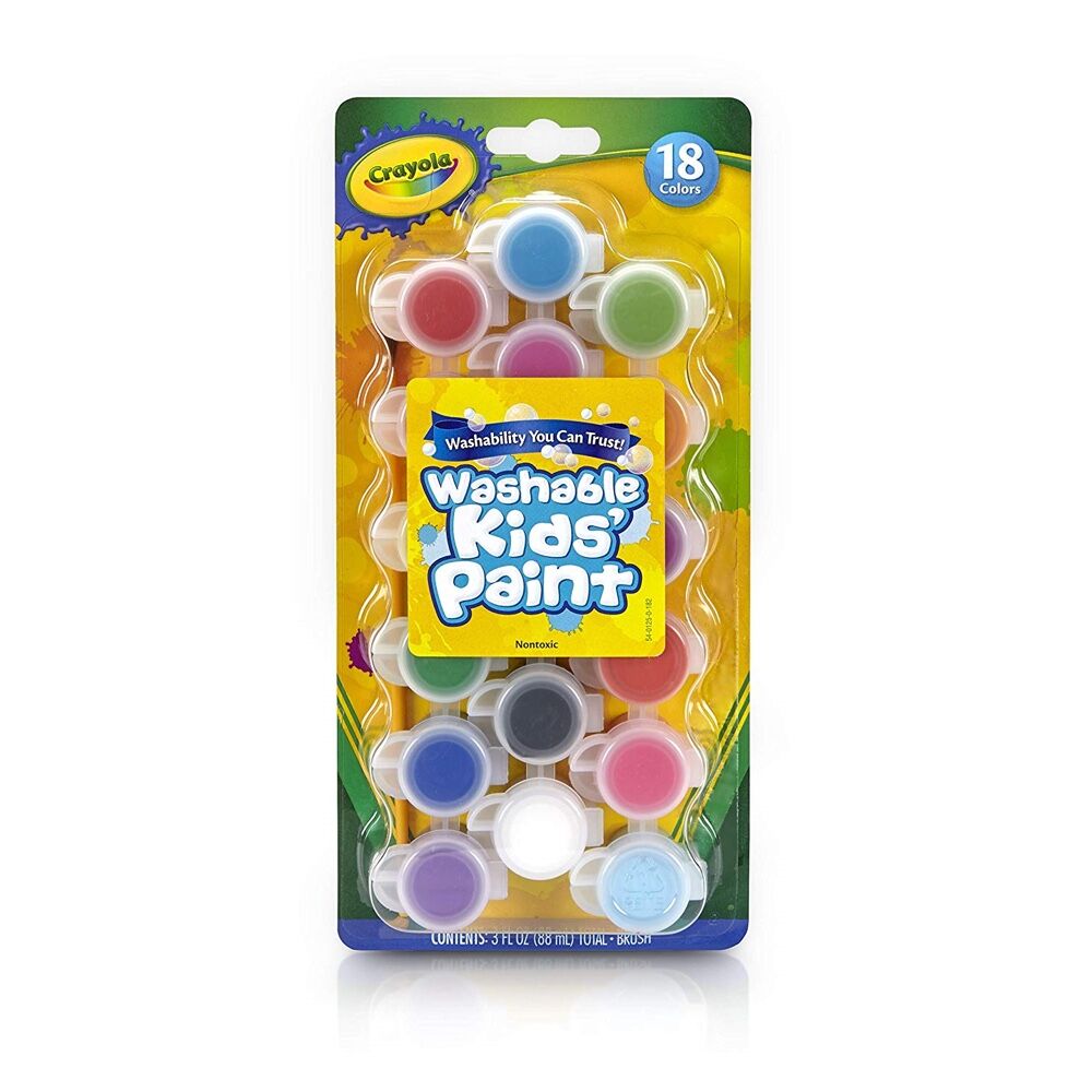 Crayola Washable Kids Paint Pots - Set of 18 - Colorland Toys