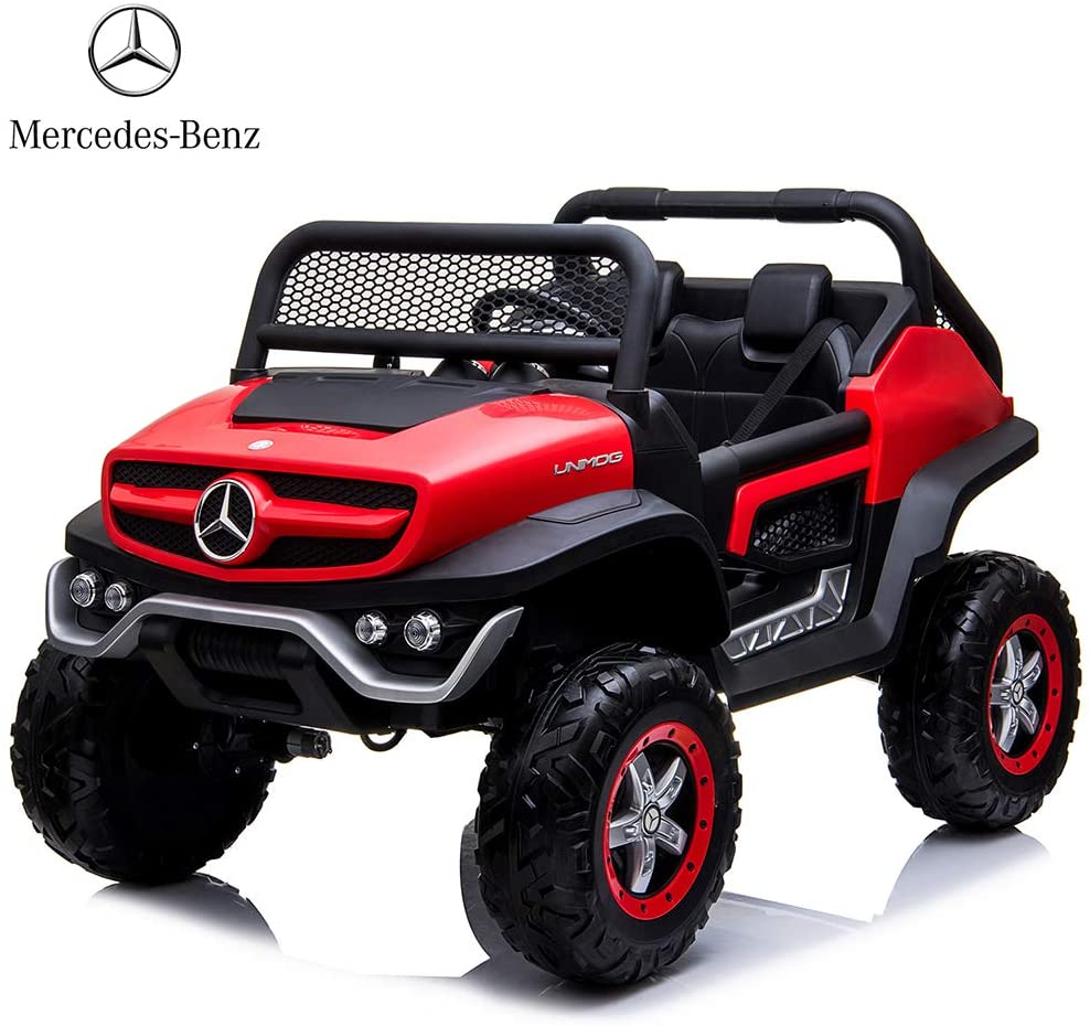 Dorsa Mercedes Benz Ride On Car -Unimog Jeep - Red - Colorland Toys