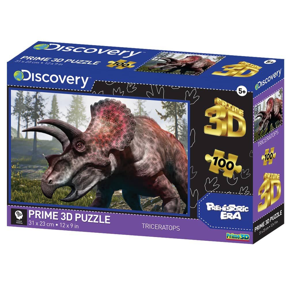Discovery Triceratops Puzzle 100 Pieces - Colorland Toys