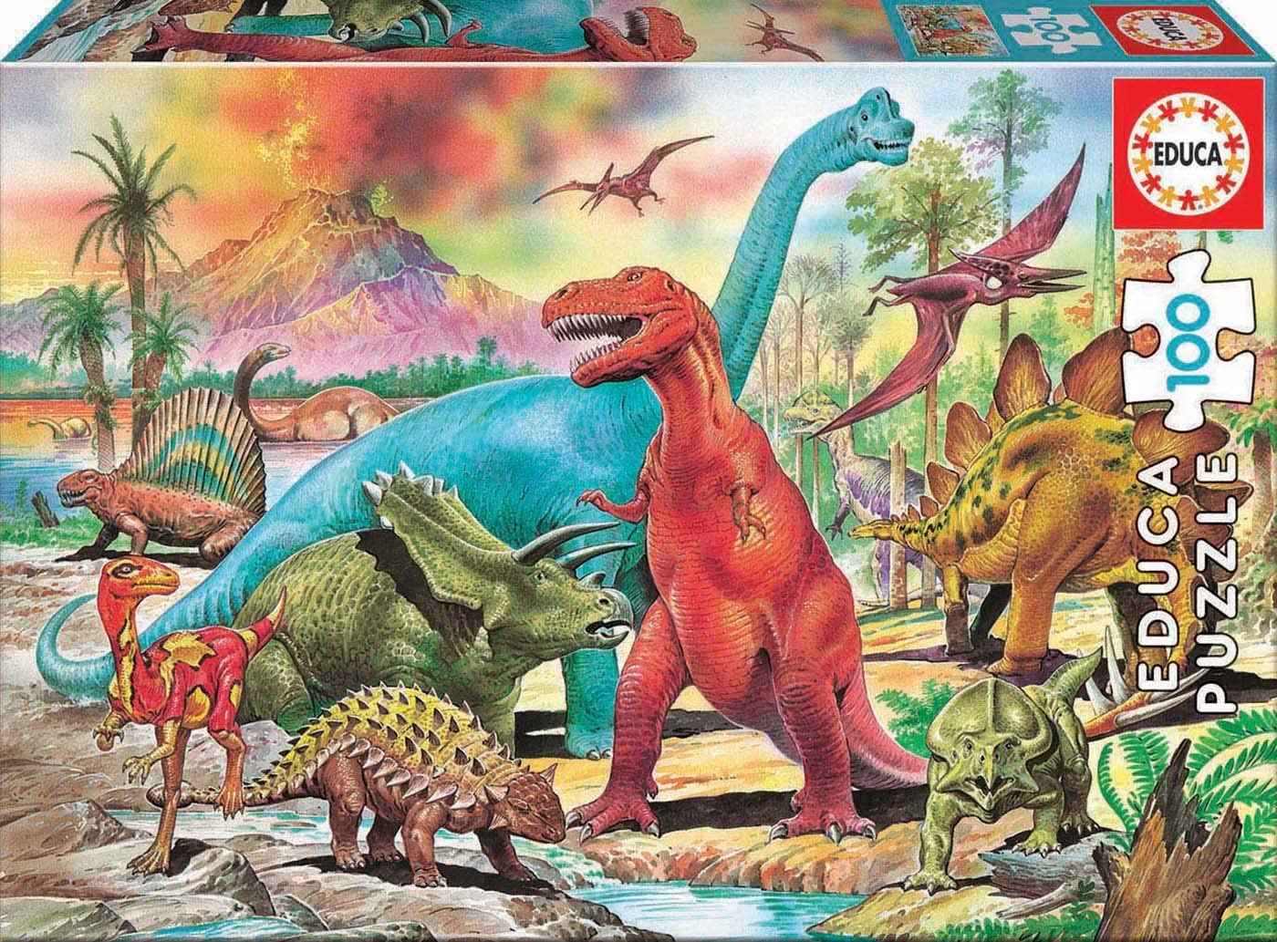 Educa Dinosaurs Jigsaw Puzzle 100 Pcs - Colorland Toys