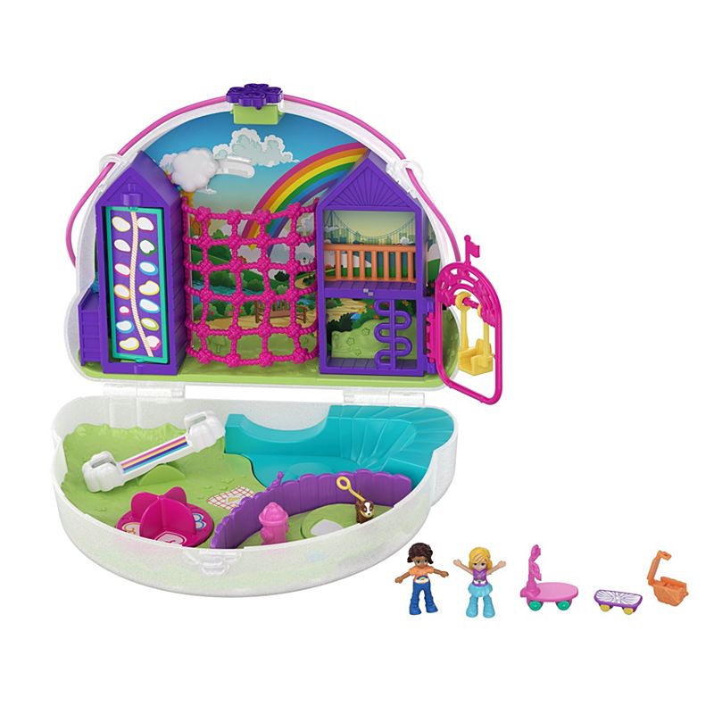 Polly Pocket Polly & Shani Rainbow Dream Wearable Purse Compact - Colorland Toys