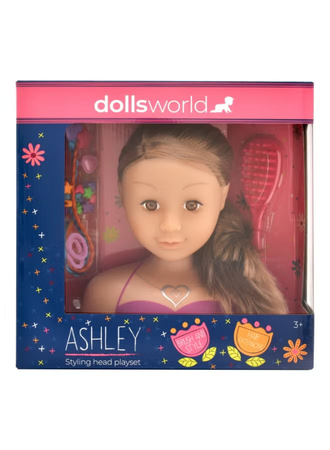 Dolls World Styling Head Ashely Brunette 78592 — image 1