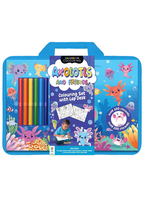 Axolotls and Friends Colouring Set with Lap Desk HBM00136