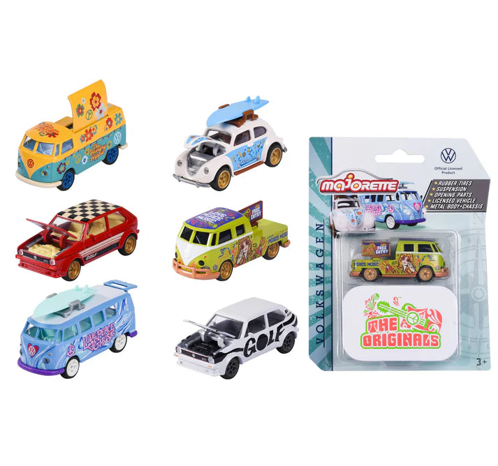 Majorette VW The Originals Deluxe Cars 6-Asstd. 212055005