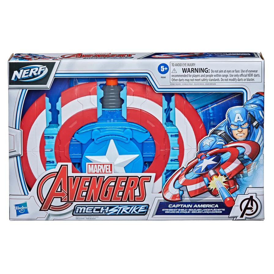 Nerf Avengers Mech Strike Captain America Strikeshot Shield - Colorland Toys