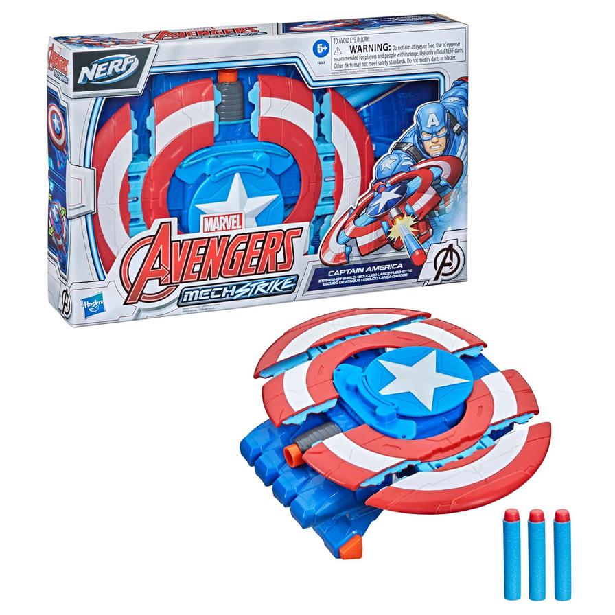 Nerf Avengers Mech Strike Captain America Strikeshot Shield - Colorland Toys