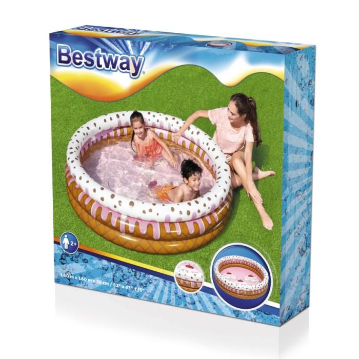 Bestway Sundae Funday Kiddie Pool 63x63x15 inch 51144 - Colorland Toys