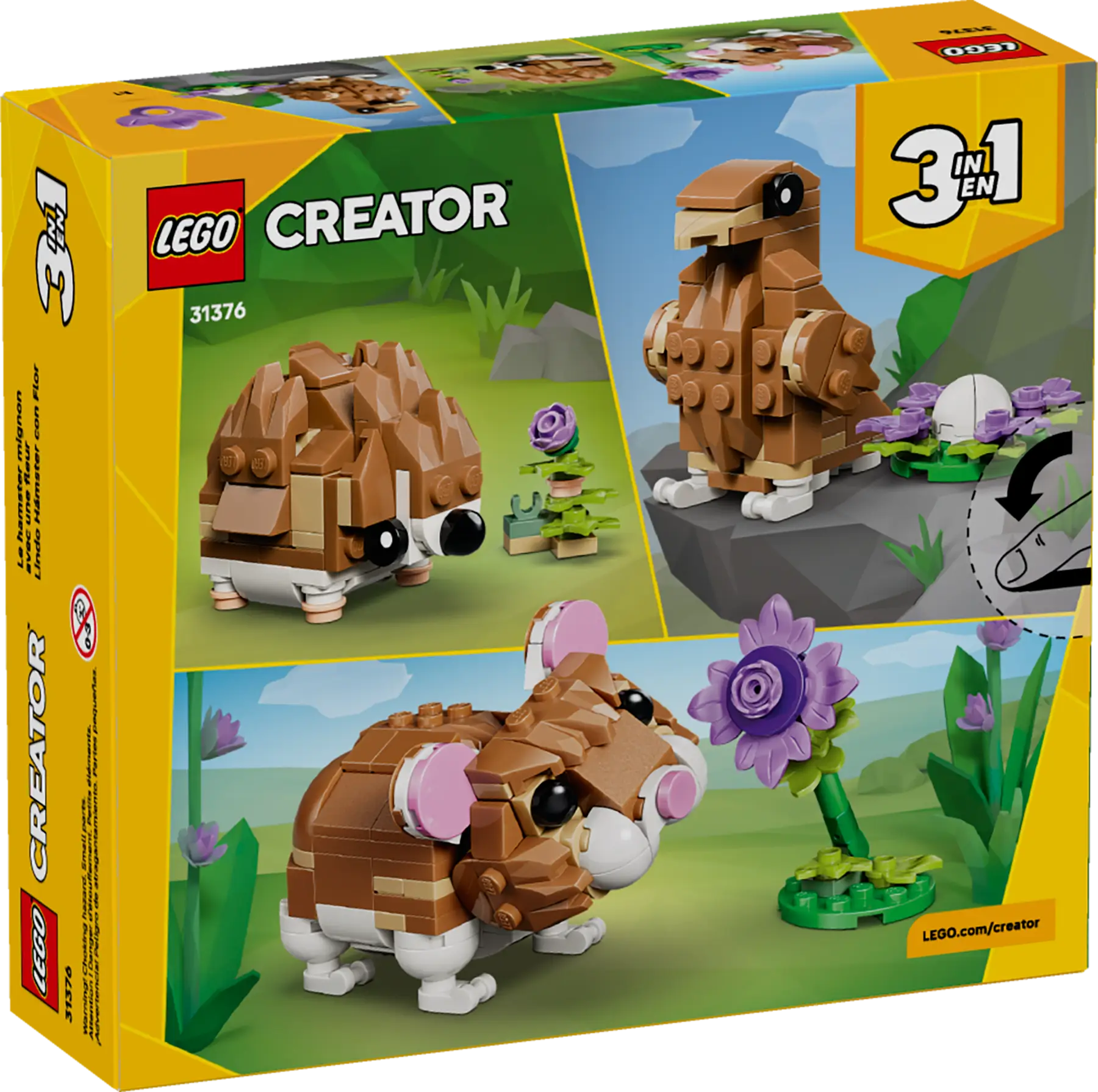 LEGO Creator Cute Hamster With A Flower 31376 - Colorland Toys