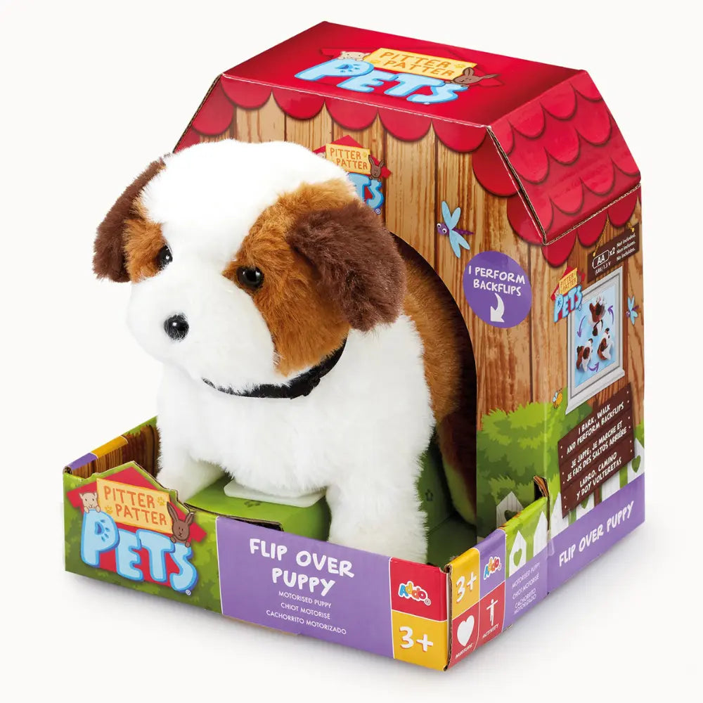 ADDO Flip Over Puppy – Interactive Battery-Operated Pet