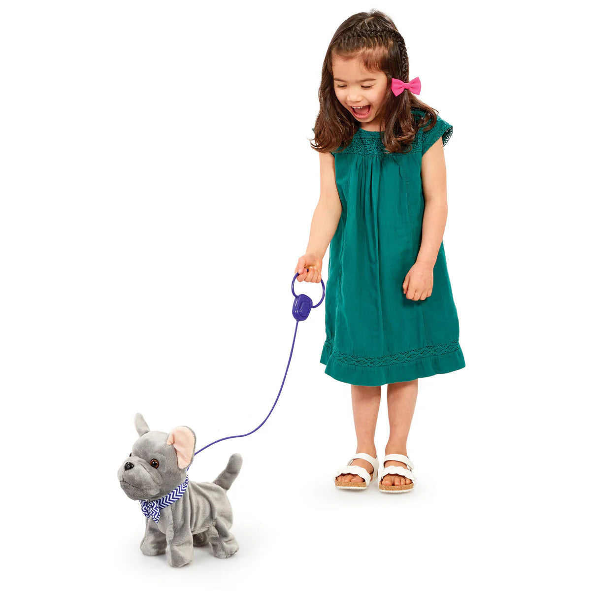 ADDO Walk Along Frenchie – Interactive Plush Puppy