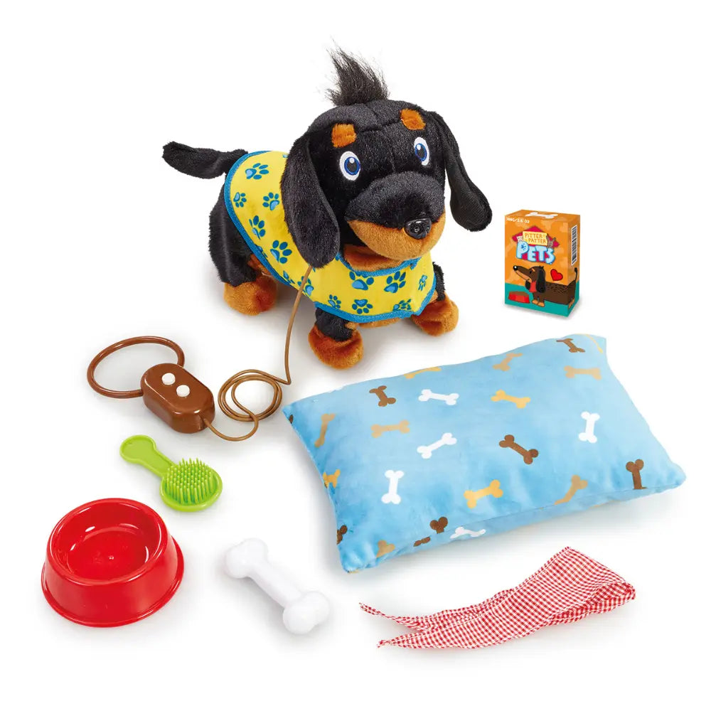 ADDO Wiggle Jiggle Dachshund Deluxe – Interactive Plush Puppy