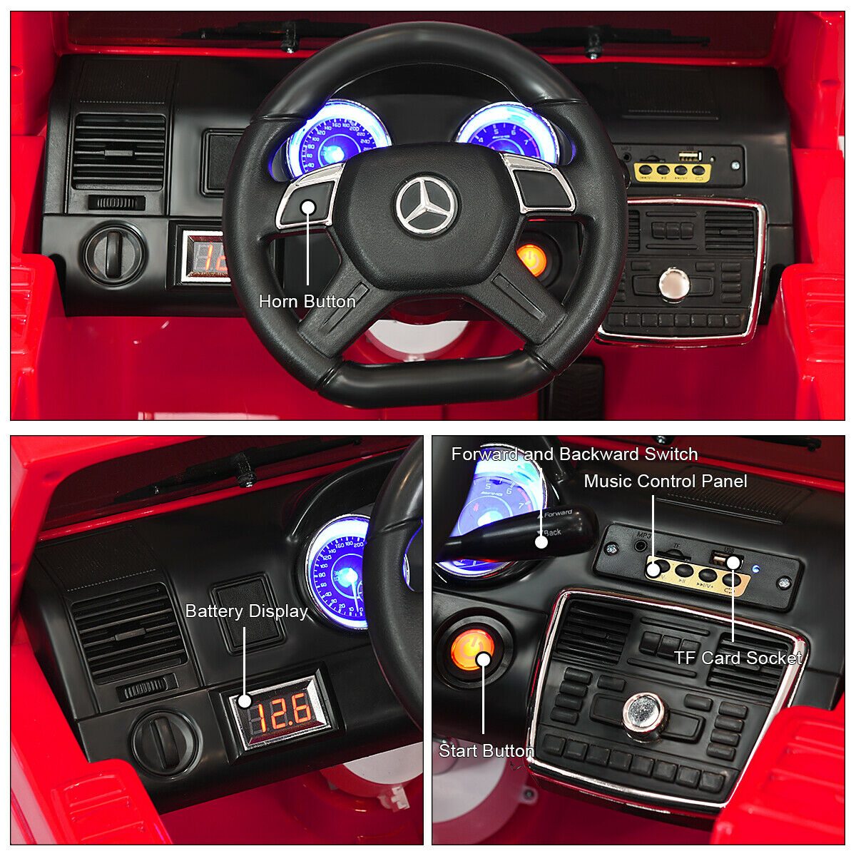 Licensed Mercedes Benz Kids Ride on Powered Car with Remote Controller - Colorland Toys