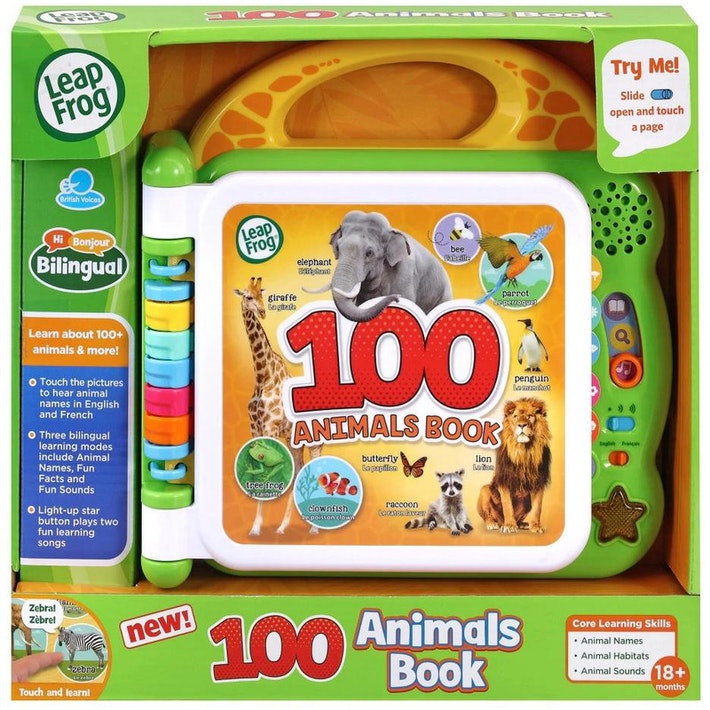 LeapFrog 100 Animals Electronic Book Bilingual 80-609543 - Colorland Toys