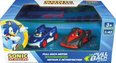 Carrera Pull N Speed Sonic Vs Shadow 1:43 Twin Pack 13023
