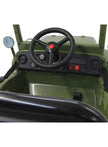 Kids Military Mini Willy Jeep Ride-On Dark Green 12V 2M DM103
