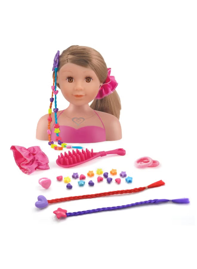 Dolls World Styling Head Ashely Brunette 78592