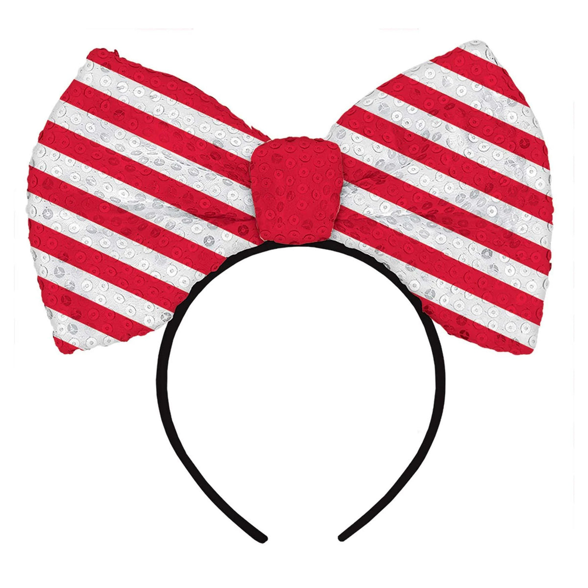 Adult Big Bow Sequin Headband 3900359