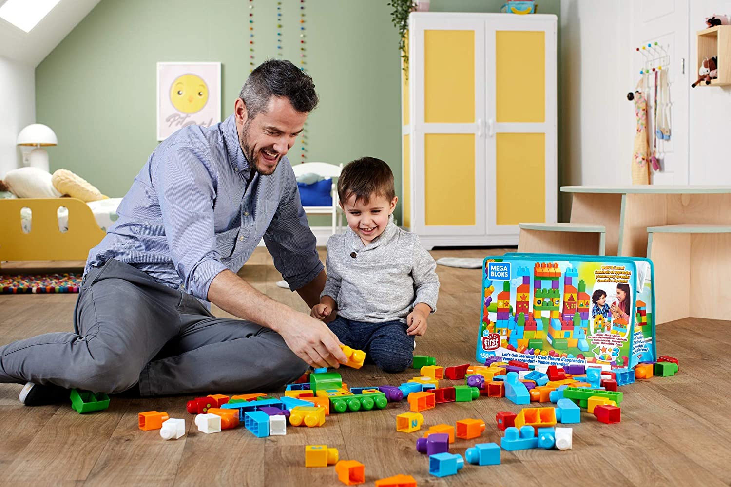 Fisher-Price Mega Bloks Lets Get Learning Bag 150 Pieces FVJ49 - Colorland Toys