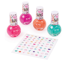 3C4G Graffiti Street Style Nail Polish and Nail Sticker Set 10052 - Colorland Toys