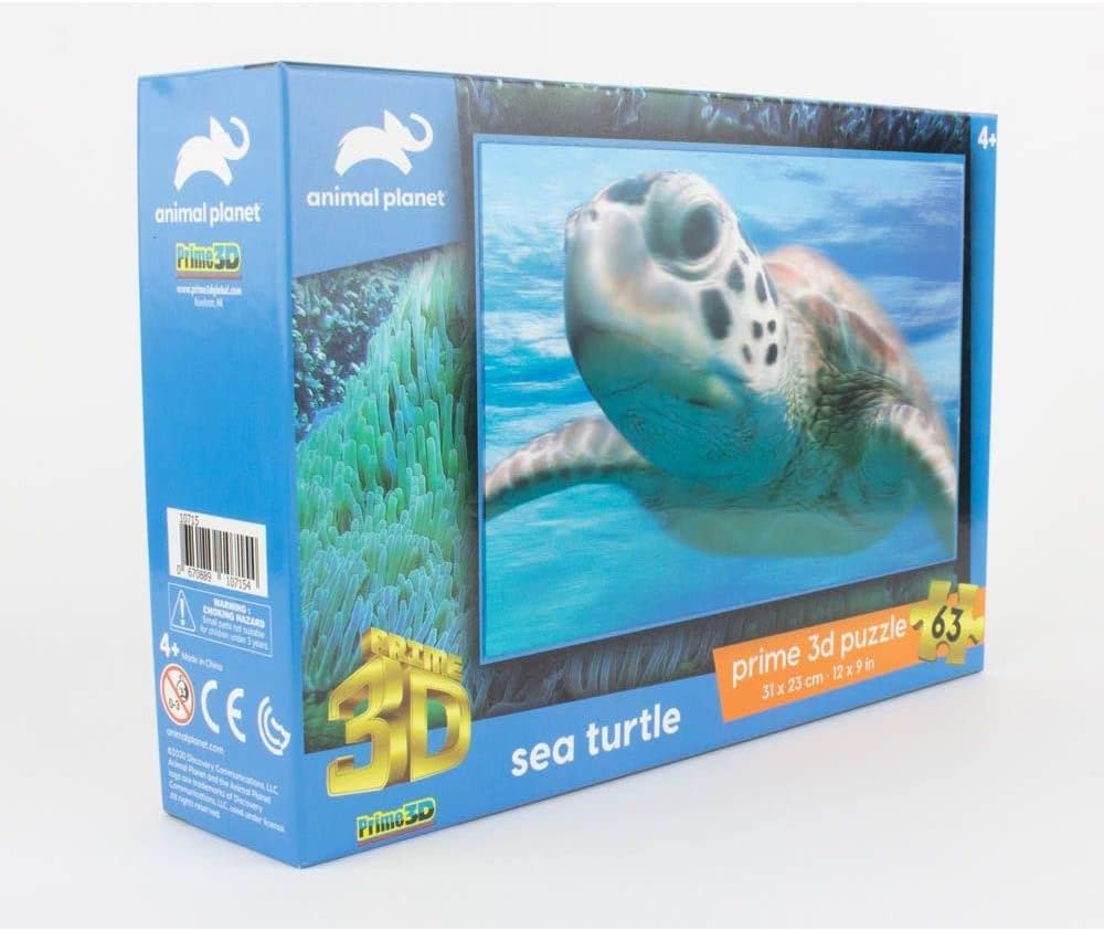 Prime 3D Animal Planet Sea Turtle Puzzle 63 Pieces 10715 — image 1