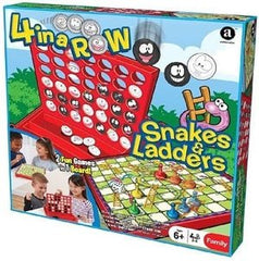 4 - In - A - Row Snakes And Ladders Game GPF025B - Colorland Toys