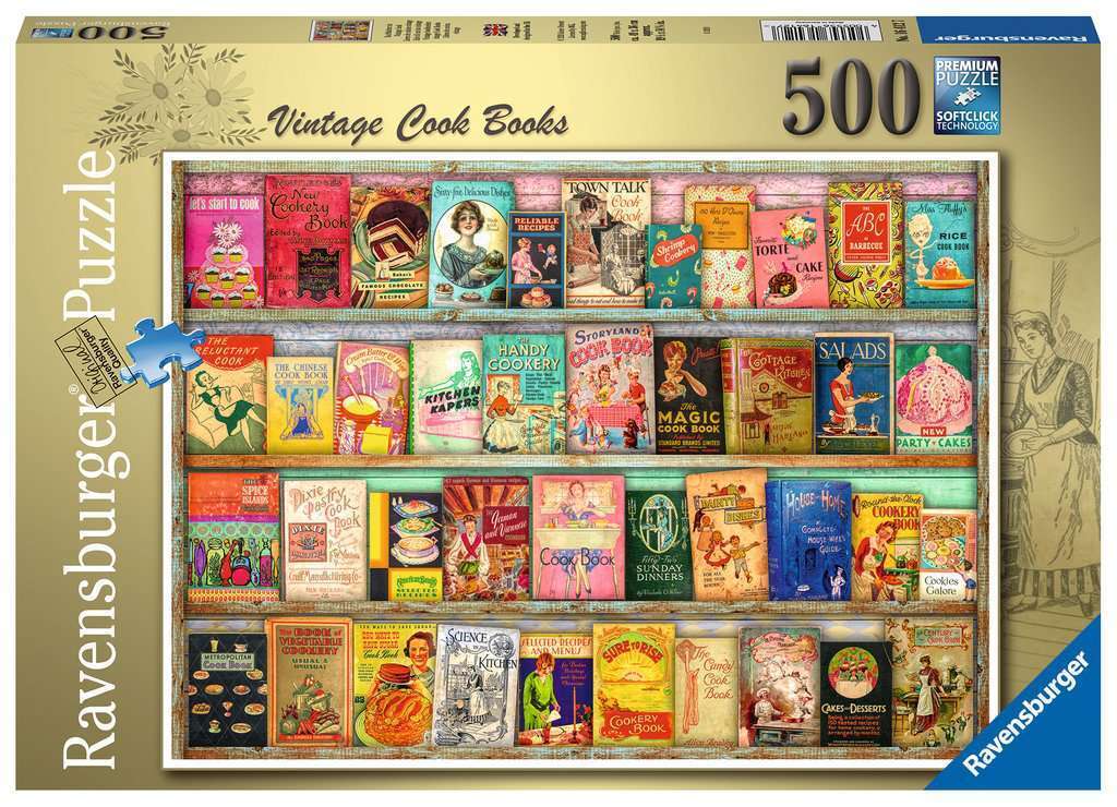 Ravensburger 2D Puzzle Vintage Cook Books 500pcs 16412-7 - Colorland Toys