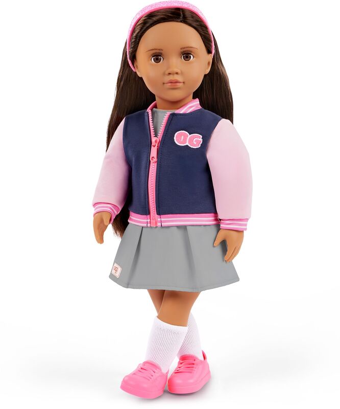 Our Generation Doll With School Outfit And Bomber Jacket BD31741Z