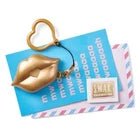 [4110] SWAK Sealed With A Kiss Gold Keychain 4110 — image 4