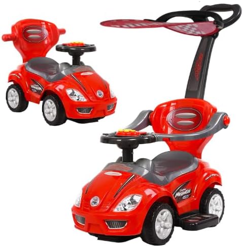 QuickCoupe 3-in-1 Pushing Car With Shade Red B5129/321C — image 1