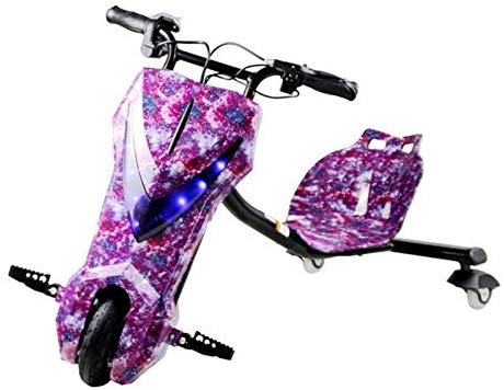Dorsa Electric 24V Drifting Scooter With Bluetooth And Music, Purple - Colorland Toys