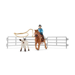 Schleich Cowgirl Team Roping Fun 42577 - Colorland Toys